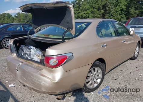 2004 Lexus Es 330 from USA, damaged, VIN JTHBA30GX45029310
